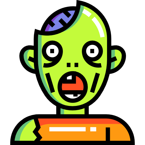zombie Detailed Straight Lineal color icon