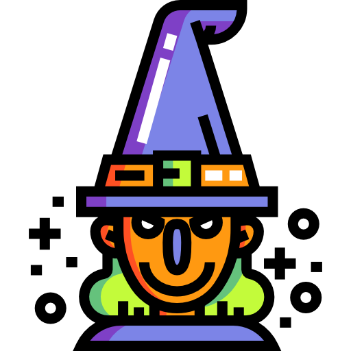 Witch Detailed Straight Lineal color icon