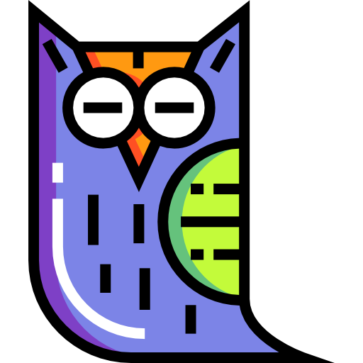 hibou Detailed Straight Lineal color Icône