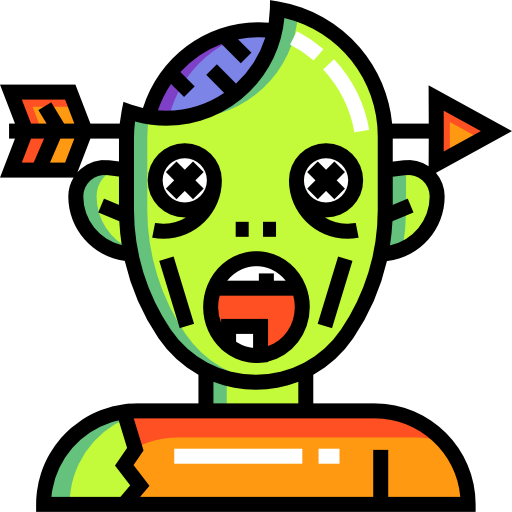 Zombie Detailed Straight Lineal color icon