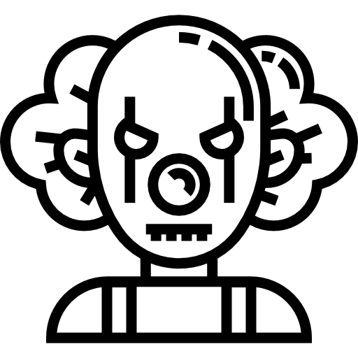 payaso Detailed Straight Lineal icono