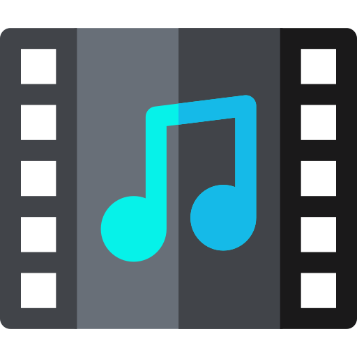 video musicale Basic Rounded Flat icona