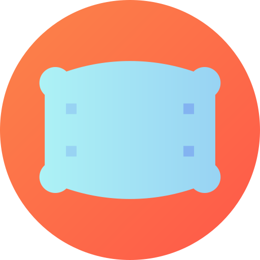 베개 Flat Circular Gradient icon