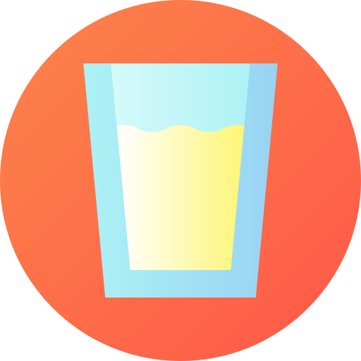 mleko Flat Circular Gradient ikona