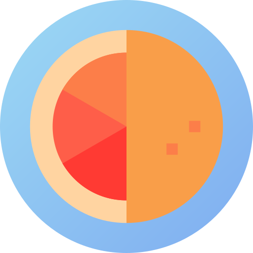 Грейпфрут Flat Circular Gradient иконка