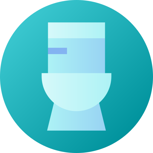 toilet Flat Circular Gradient icoon