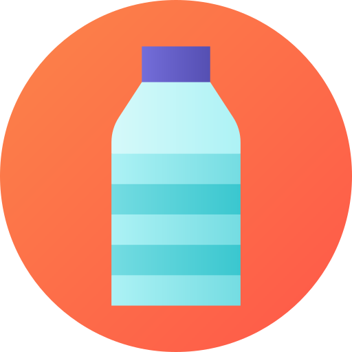 butelka wody Flat Circular Gradient ikona