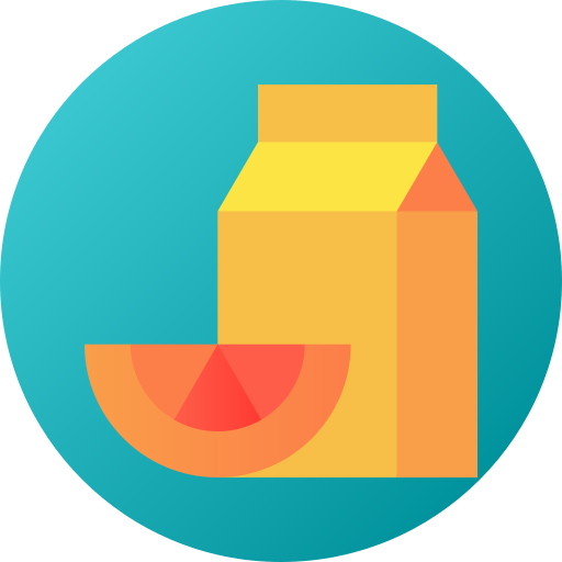 апельсиновый сок Flat Circular Gradient иконка