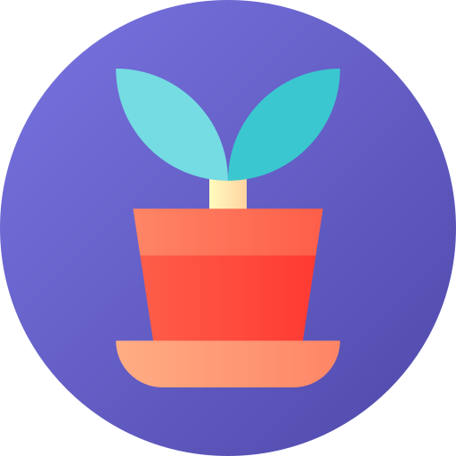 식물 Flat Circular Gradient icon