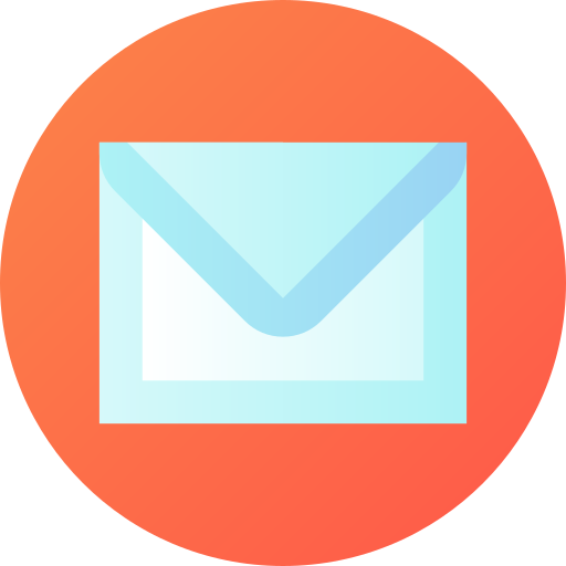 e-mail Flat Circular Gradient icoon