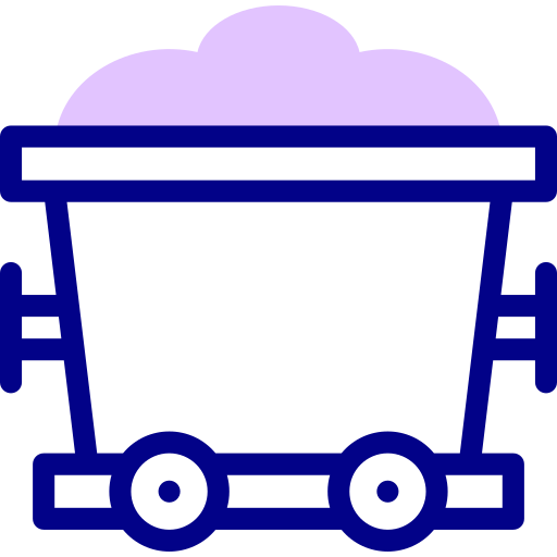 Mining cart Detailed Mixed Lineal color icon