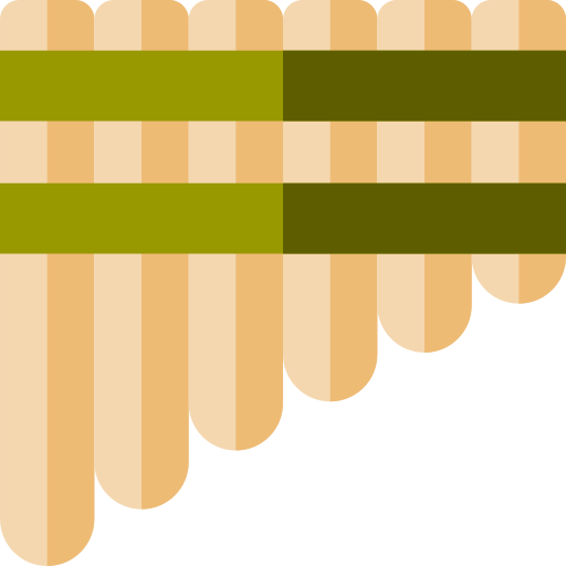 flauta de pan Basic Rounded Flat icono