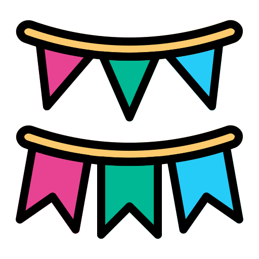 Bunting Generic Outline Color icon