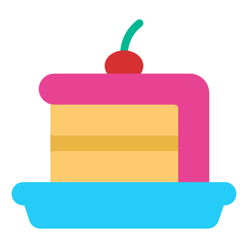 taart plak Generic Flat icoon