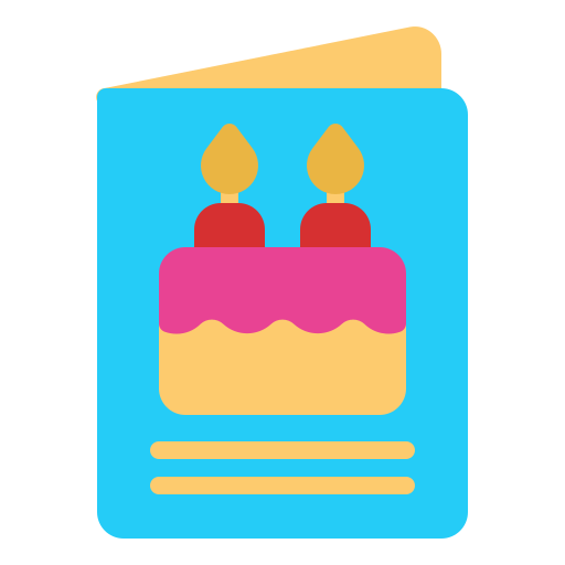 kartka urodzinowa Generic Flat ikona