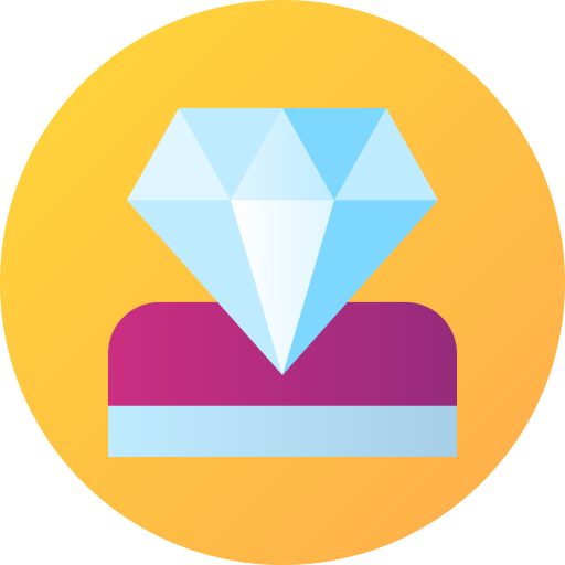 diamante Flat Circular Gradient icona