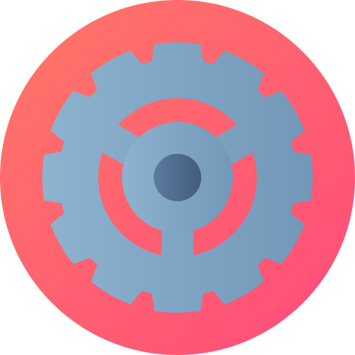 管理 Flat Circular Gradient icon