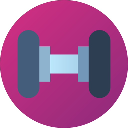 Exercise Flat Circular Gradient icon