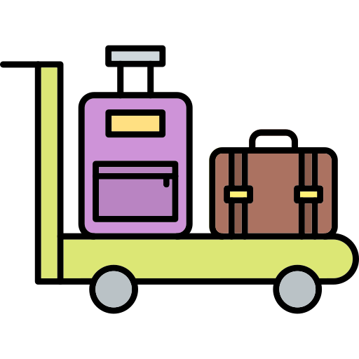 carrinho de bagagem Generic Outline Color Ícone