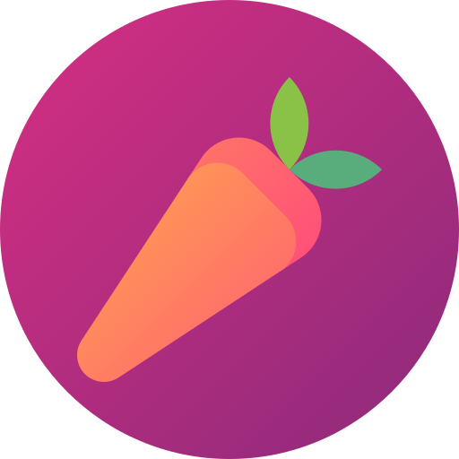 Морковь Flat Circular Gradient иконка