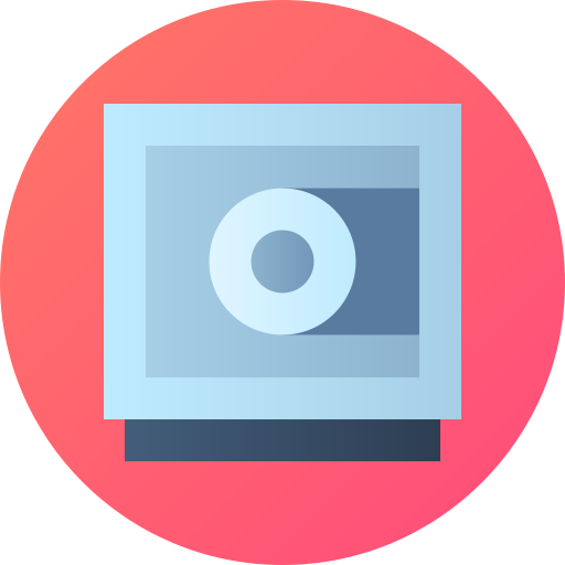 Safe box Flat Circular Gradient icon