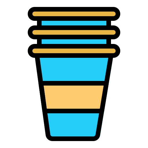 vaso de plástico Generic Outline Color icono