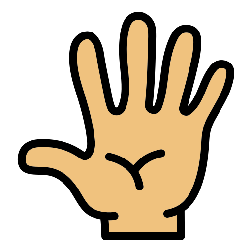 Пальцы Generic Outline Color иконка