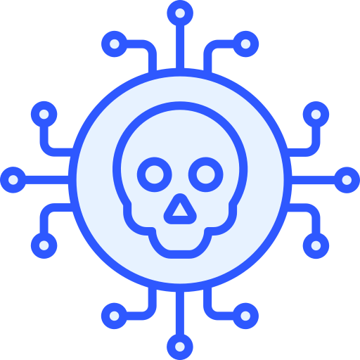 ataque cibernetico Generic Blue icono