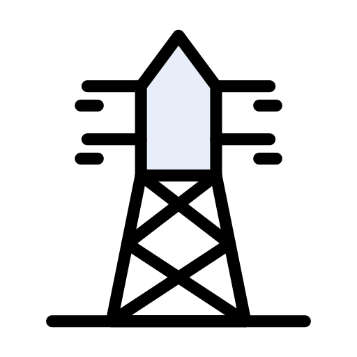 電力 Vector Stall Lineal Color icon
