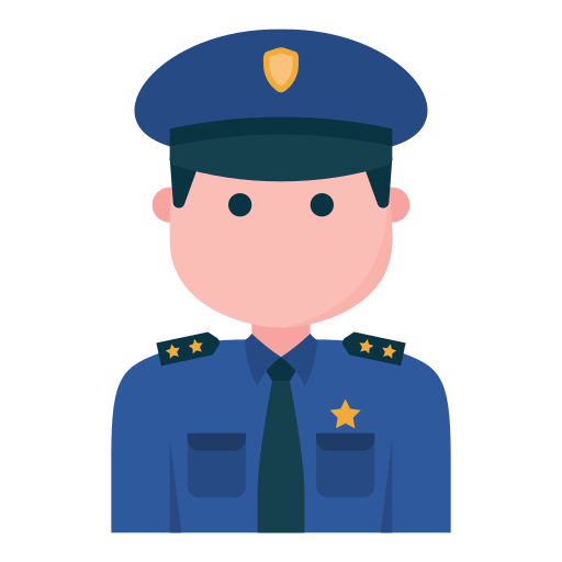 politieagent Generic Flat icoon