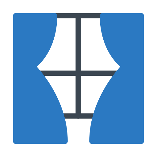 커튼 Generic Blue icon