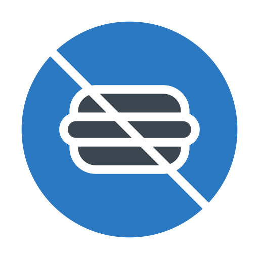 패스트푸드 금지 Generic Blue icon