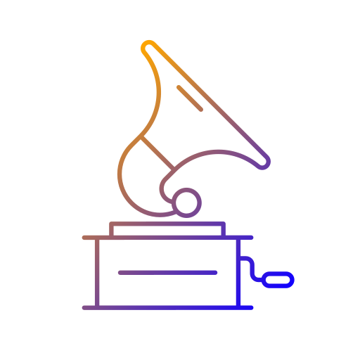 grammofoon Generic Gradient icoon