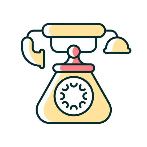 Telephone Generic Thin Outline Color icon