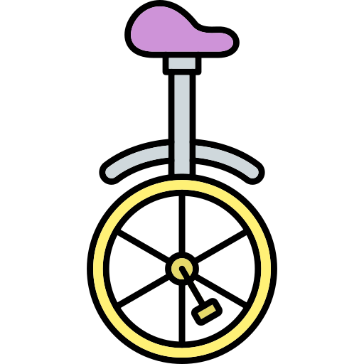 Unicycle Generic Thin Outline Color icon
