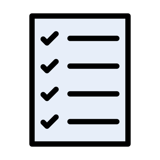 elenco delle attività Vector Stall Lineal Color icona