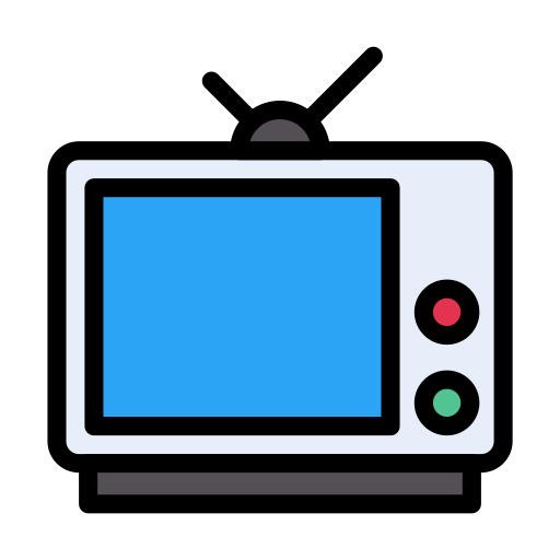 televisión Vector Stall Lineal Color icono