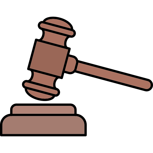 Gavel Generic Thin Outline Color icon
