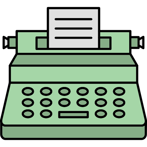 Typewriter Generic Thin Outline Color icon