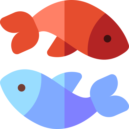 pesci Basic Rounded Flat icona