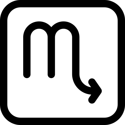 skorpion Basic Rounded Lineal ikona