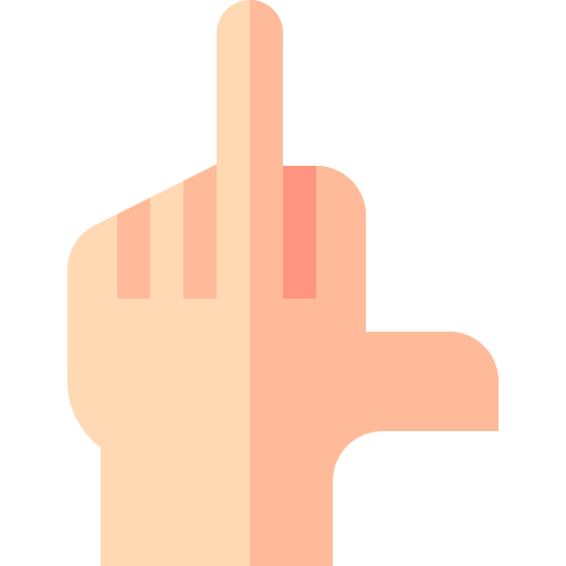 Средний палец Basic Straight Flat иконка