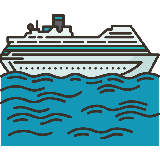 kreuzfahrtschiff Amethys Design Lineal Color icon