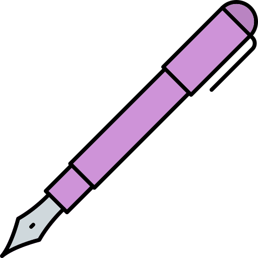 pen Generic Thin Outline Color icoon