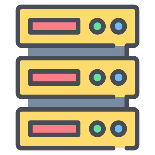 Сервер данных Generic Outline Color иконка