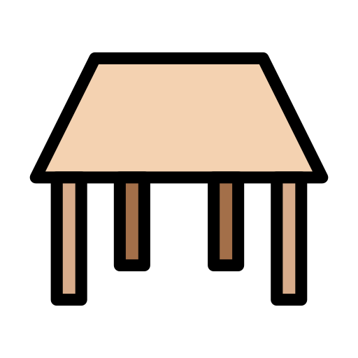 テーブル Vector Stall Lineal Color icon