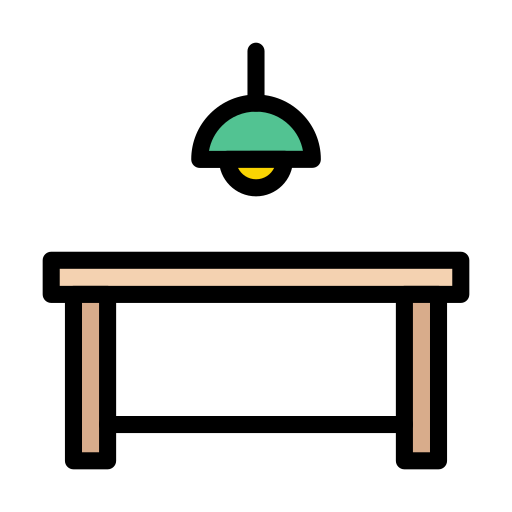 lámpara de mesa Vector Stall Lineal Color icono