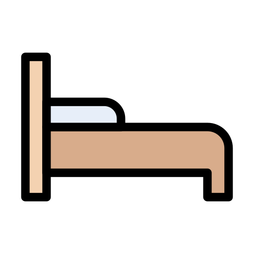 Bedroom Vector Stall Lineal Color icon