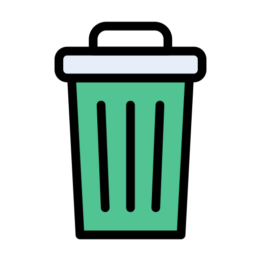 Trash bin Vector Stall Lineal Color icon