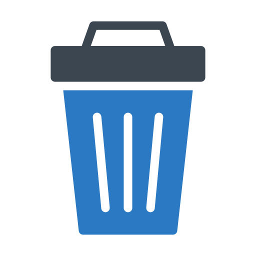 Trash can Generic Blue icon